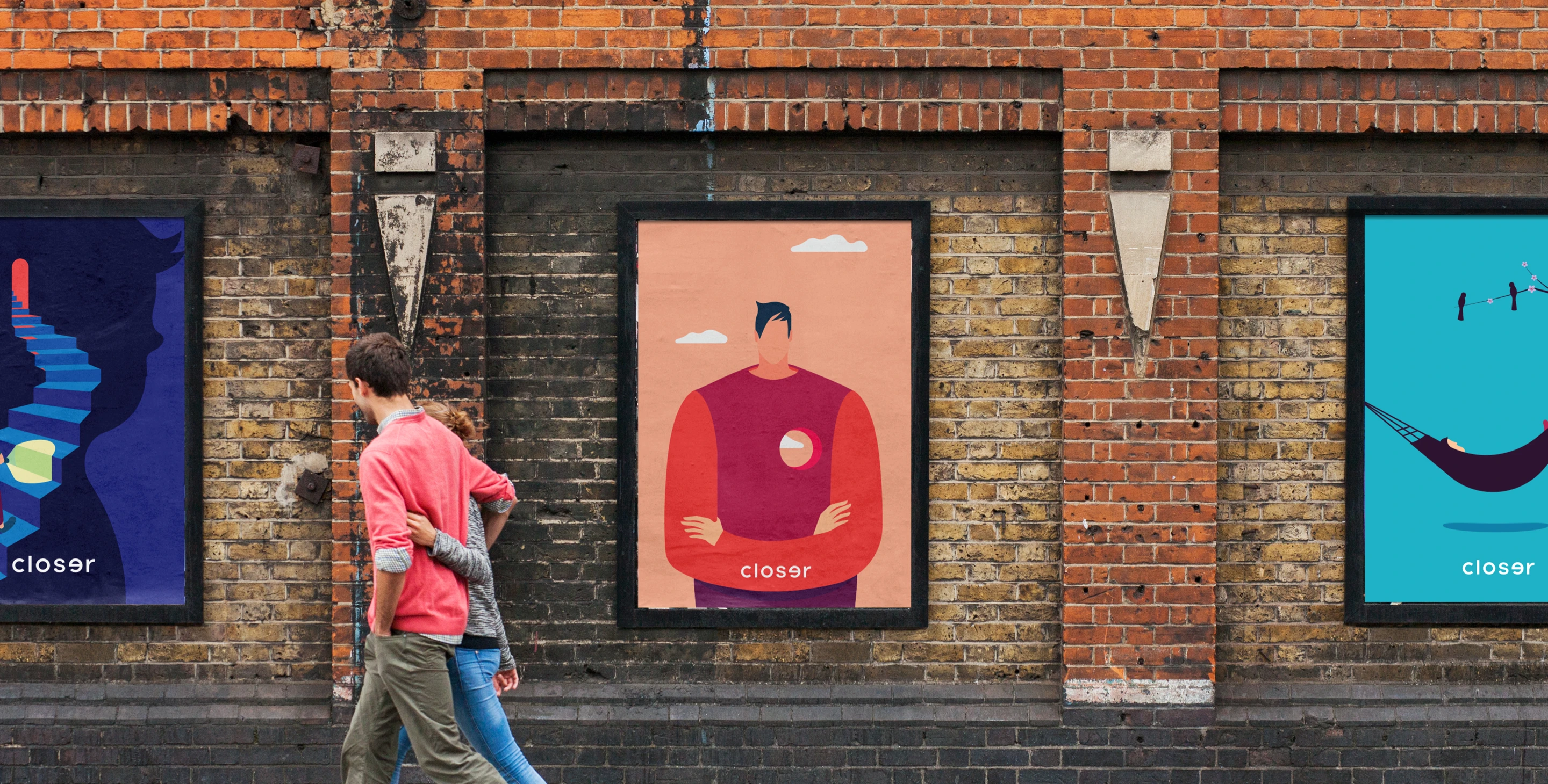 Posters, in the streets