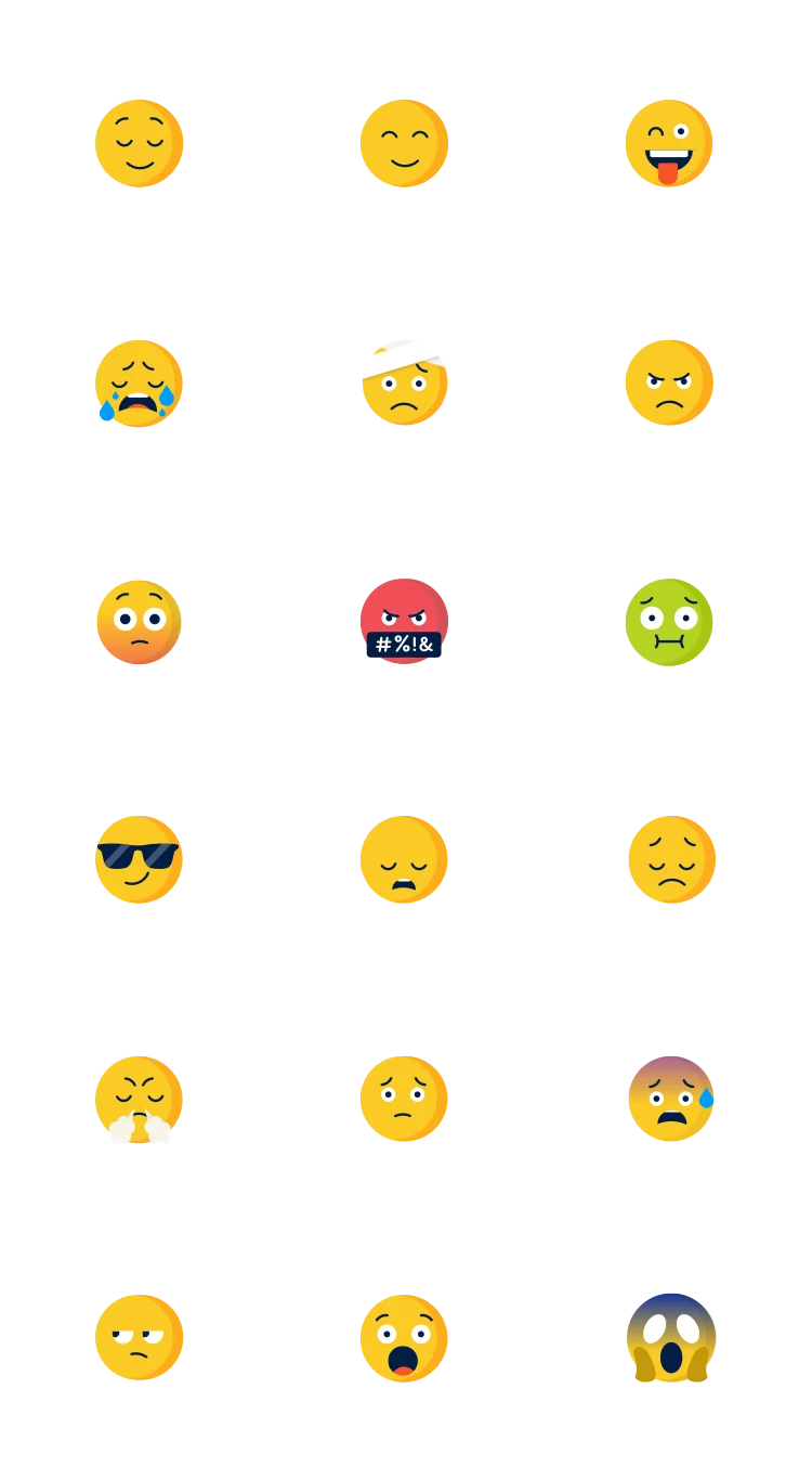 The Selfchat emoji scale